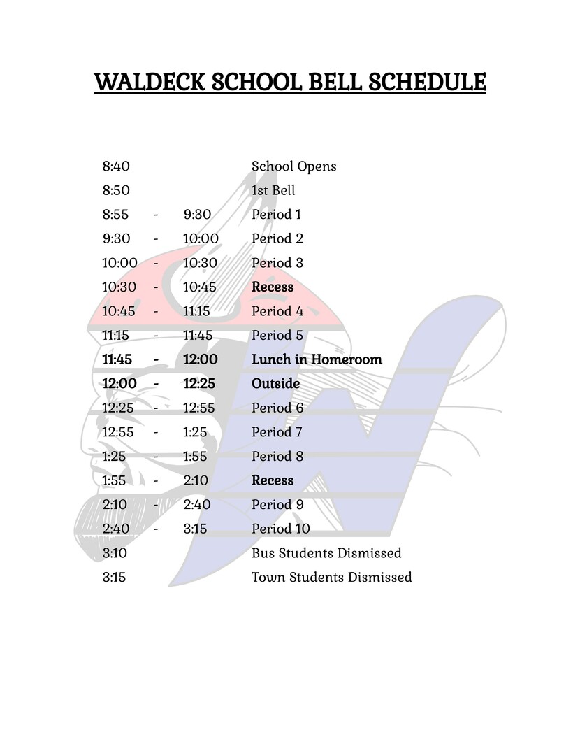 Bell Schedule Poster